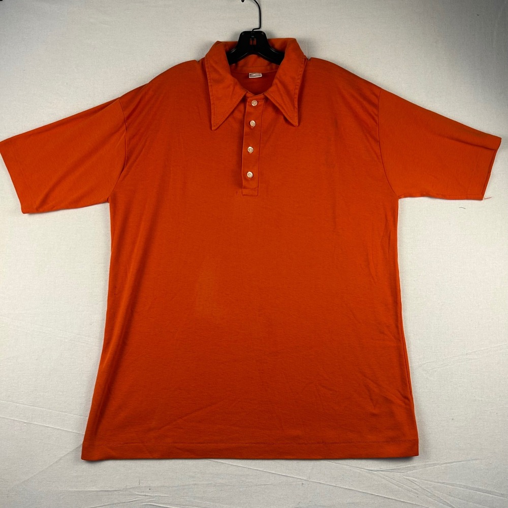 Vintage Champion Products Orange Polo Shirt XXL Made in USA 50/50